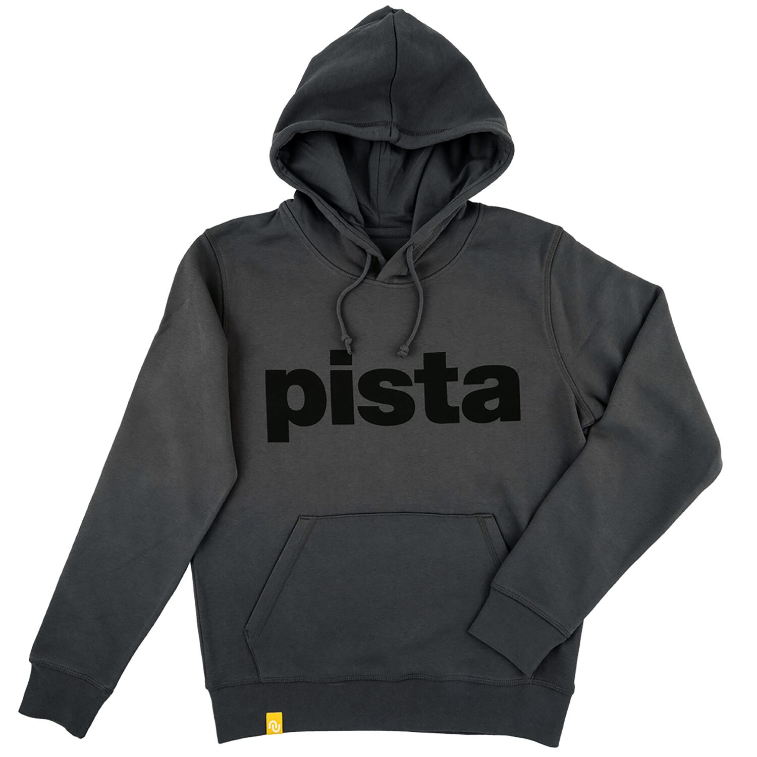 hello yellow hoodie pista grau
