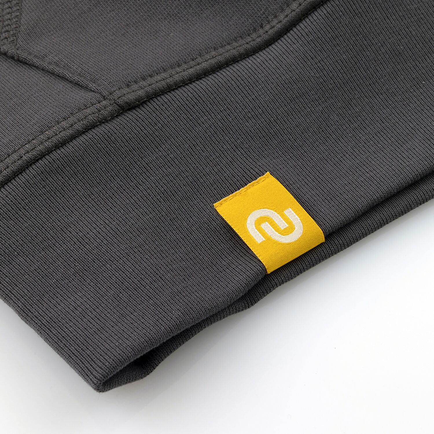 hello yellow hoodie pista grau