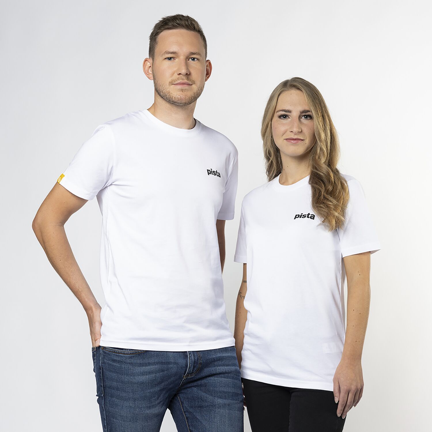 hello yellow T-Shirt pista weiß