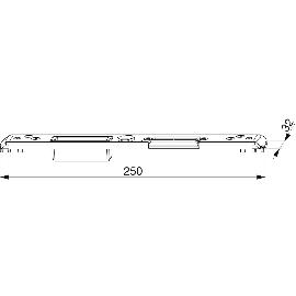 Slika artikla za MACO upadnica zasuna i jezička A-TS desna za PVC U-6/32/9 srebr. (217936)