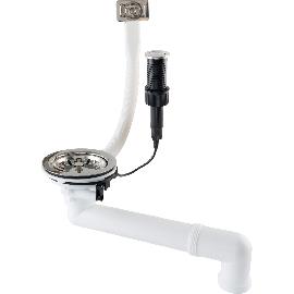 Artikelbild für SOLIDO Siebkorb-Exzentergarnitur mit Druckknopf 3,5" Chrom 35 mm