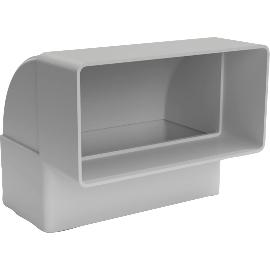 Artikelbild für OPTIMAIRO Flachkanalbogen 90° senkrecht 111 x 54 Kunststoff weiß