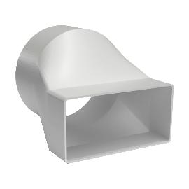 Artikelbild für OPTIMAIRO Übergangsstück NW 100/111 x 54 rund/flach Kunststoff weiß