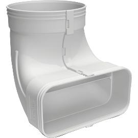 Artikelbild für OPTIMAIRO Umlenkstück 90° NW 125/175 x 80 Kunststoff weiß