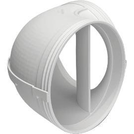 Imagine produs pentru Cot tub rotund OPTIMAIRO 90° NW 150, plastic alb