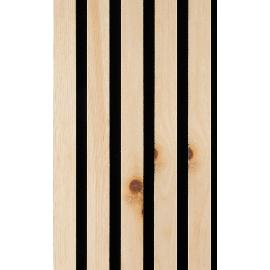 Artikelbild für Akustikpaneel Muster Zirbe Natur roh / schwarz