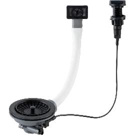 Artikelbild für SOLIDO Ab- und Überlaufventil mit Drehknopf 1 x 3,5" 83006/N rund Schwarz