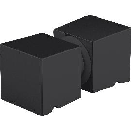 Imagine produs pentru Buton usa dus DORMA-Glas, patrat, 32 x 32 mm, aluminiu negru mat RAL 9005