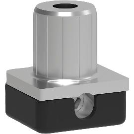 Obrázok pre Výškovo nastaviteľná noha na zavŕtanie 316, vŕtanie ø 16 mm, zamak/čierny plast