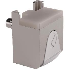 Artikelbild für Glasbodenträger KUBIC zum Stecken, Bohr ø 3 mm, Zamak vernickelt