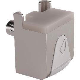 Artikelbild für Glasbodenträger KUBIC zum Stecken, Bohr ø 5 mm, Zamak vernickelt