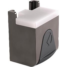 Artikelbild für Glasbodenträger KUBIC zum Anschrauben, Glas 4-8 mm, Zamak vernickelt schwarz