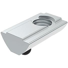 Artikelbild für FATH Nutenstein Nut 8 einschwenkbar mit Führungssteg und Federkugel M8 Schwarz