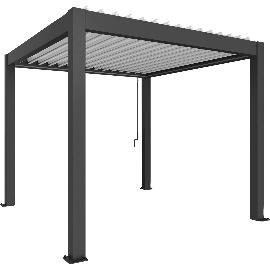 Artikelbild für BIOHORT Pergola Gr. 3 x 3 dunkelgrau/weiß
