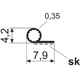 Artikelbild für Dichtungsprofil einseitig selbstklebend Typ P3216 SK, Kunststoff weiß