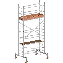 Obrázek produktu pro HYMER hliníkové pojízdné lešení s traverzou 7077/05, výška plošiny 3,42m