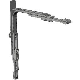 Slika artikla za Kotni prenosnik E1.A za nagibna okna WINKHAUS, 1 zapirni zatič, srebrn