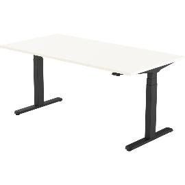Artikelbild für Bürotisch Evo, elektrisch verstellbar, schwarz, Platte 1400x800 Topweiß
