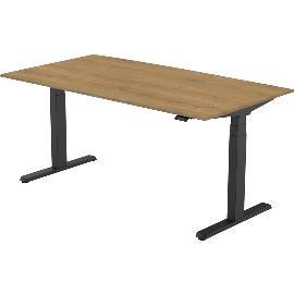 Artikelbild für Bürotisch Evo, elektrisch verstellbar, schwarz, Platte 1800x800 Eiche Natur