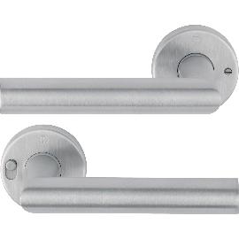 Artikelbild für HOPPE Drückerpaar AMSTERDAM MiniLock rechts, Türstärke 37-47 mm, Edelstahl matt