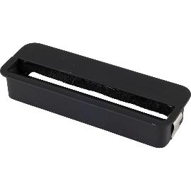 Artikelbild für Kabeldurchgang mit Staubschutzbürste, 152 x 52 mm, Zinkdruckguss schwarz matt