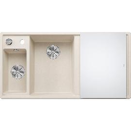 Artikelbild für BLANCO Einbauspüle Axia III 6 S mit Glas Schneidbrett TT rechts Softweiß