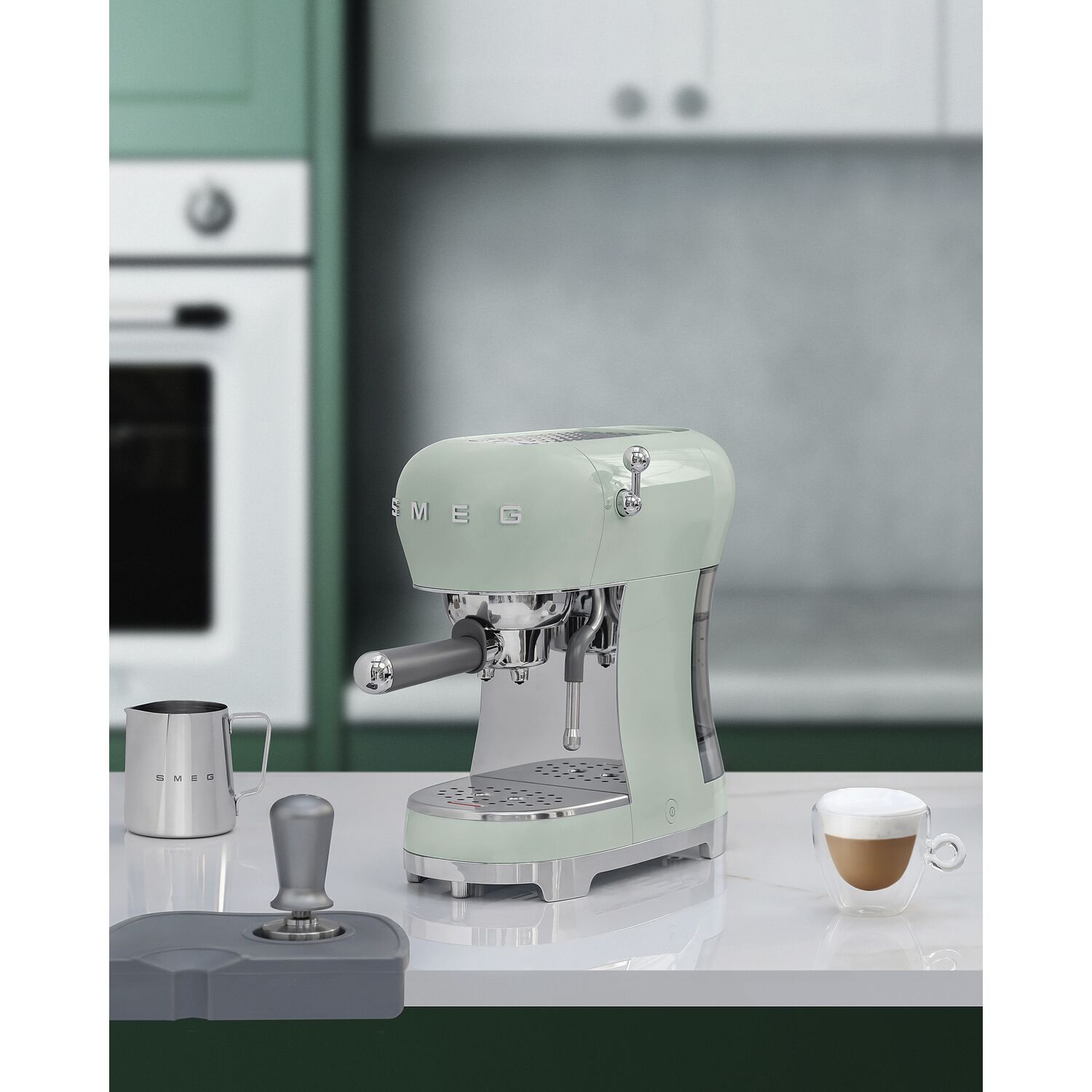 SMEG Espresso Kaffeemaschine ECF02PGEU Pastellgrün | Espressomaschinen