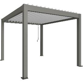 Artikelbild für BIOHORT Pergola Gr. 3 x 3,5 quarzgrau/weiß