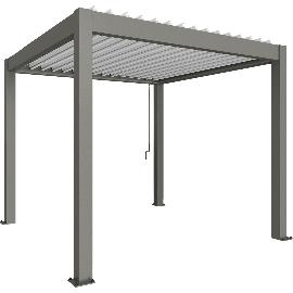 Artikelbild für BIOHORT Pergola Gr. 3 x 3 quarzgrau/weiß