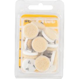 Artikelbild für SECOTEC Gleitnägel Puntak 19 mm mit Filz zum Nageln weiß 20 Stk.