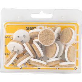 Artikelbild für SECOTEC Gleitnägel Puntak 25 mm mit Filz zum Nageln weiß 20 Stk.