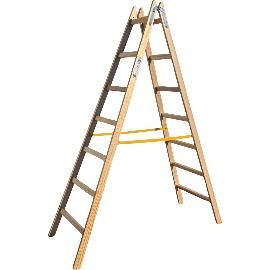 Artikelbild für JUST Holz Stehleiter Sprossen=7 Länge=2,26 m mit Gurt