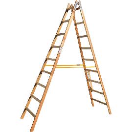 Artikelbild für JUST Holz Stehleiter Sprossen=9 Länge=2,86 m mit Gurt