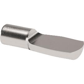 Slika artikla za Utični nosač police, oblik žlice, bušenje ø 5 mm, čelik poniklani, PAK 100 kom