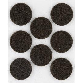 Obrázok pre Filcové klzáky okrúhle ø28, hrúbka materiálu 3 mm, samolepiace, hnedé, obsah 8