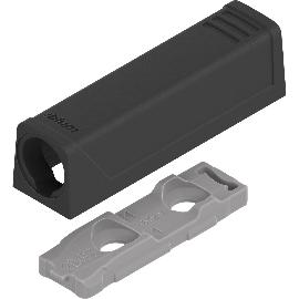 Slika artikla za BLUM TIP-ON ravna adapter pločica kratka verzija 956.1201, karbon crna