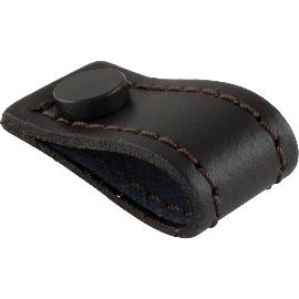 Artikelbild für Knopf Marse Breite 18 mm, Höhe 38 mm, Leder dunkelbraun