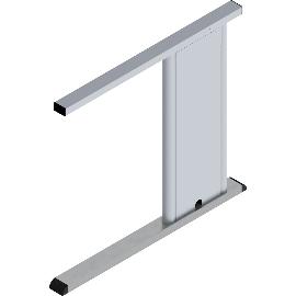 Artikelbild für Tischgestell C 3000 Seitenteil V2 rechts Tiefe 750 mm RAL 9006