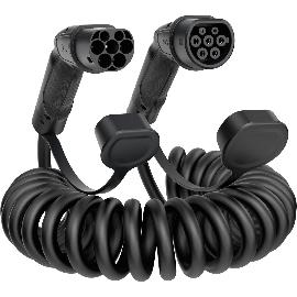 Artikelbild für PCE Ladekabel spiralisiert Mode 3 Typ 2 Länge 5 m IP54