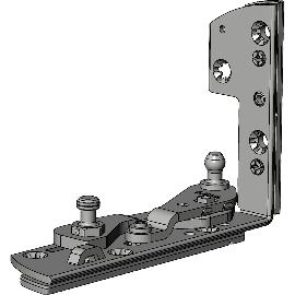 Slika artikla za WINKHAUS kotni ležaj EL.K.IF-N.152.LS 13V BRÜGMANN/SALAMANDER/VEKA, levi, srebrn
