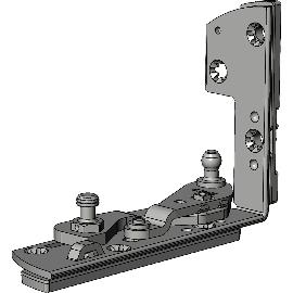 Slika artikla za WINKHAUS kotni ležaj EL.K.IF-N.205.LS 13V KBE/KÖMMERLING/TROCAL, levi, srebrn