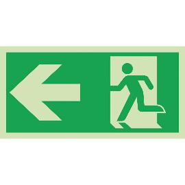 Artikelbild für Fluchtwegschild Notausgang Symbol links 300 x 150 mm