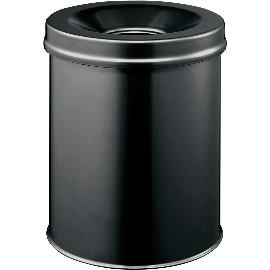 Termékkép Papírkosár lángeloltó tetővel 15L fekete