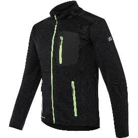 Obrázok pre KÜBLER pletená bunda tvar 1441 čierna/neónová zelená XL