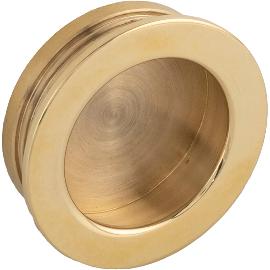 Artikelbild für Muschelgriff Ogma ø 39 mm, Einlass ø 35 mm, Messing poliert