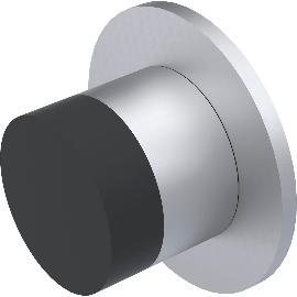 Obrázek produktu pro KWS nástěnný doraz dveří 2007 ø 50 mm, hliník stříbrně eloxovaný