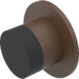 Obrázek produktu pro KWS nástěnný doraz dveří 2007 ø 50 mm, hliník tmavě hnědý elox