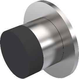 Obrázek produktu pro KWS stěnový dveřní doraz 2007 délka 50 mm, nerez ocel matná