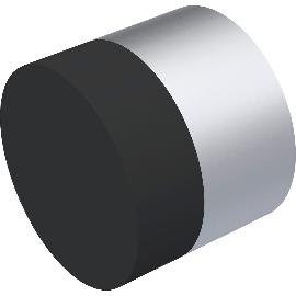 Obrázek produktu pro KWS nástěnný doraz dveří 2008 ø 30 mm, hliník stříbrně eloxovaný