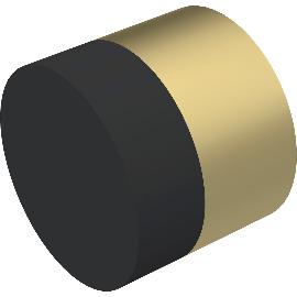 Obrázek produktu pro KWS nástěnný doraz dveří 2008 ø 30 mm, hliník, mosaz barva, eloxovaný